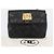 CHANEL Bolsa de Ombro Matelassé em Couro de Cordeiro Preto Ouro CC Auth 172545SAV Dourado - vista 12