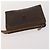 Céline Borsa in tela Macadam CELINE in pelle PVC 3 pezzi marrone beige Auth fm5164 - vista 11