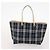 Borsa in nylon Burberry Nova Check Blue Label 5 pezzi Nero Blu Auth fm5240 Beige - vista 18