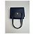 Vintage Courreges Lederhandtasche Marineblau - Ansicht 6