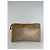 Céline Clutch in pelle beige e marrone con logo Triomphe Cariage di Celine Paris vintage - vista 12
