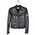 Saint Laurent AW17 Perfecto Biker Patch Lederjacke Schwarz