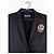 Blazer a rayas con pin de insignia bordado Safety Pin de Balmain por Decarnin SS11 - vista 3