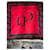 Foulard in Seta Dior Rosso e Nero Logo CD - vista 12