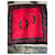 Foulard in Seta Dior Rosso e Nero Logo CD - vista 3