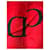 Foulard in Seta Dior Rosso e Nero Logo CD - vista 5