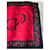 Foulard in Seta Dior Rosso e Nero Logo CD - vista 7