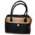 Borsa a mano Pierre Balmain in tessuto nero e marrone