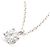 Tiffany & Co Tiffany PT950 Solitär-Diamant-Halskette Silber