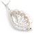 Collana in perle e diamanti con motivo piuma in oro bianco K14 Mikimoto Argento - vista 4