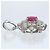 Autre Marque Pt900 Platinum Ruby Diamond Pendant Silvery - view 3