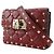 Borsa a Spalla in Pelle Rockstuds Valentino Garavani Rosso - vista 2