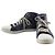 Hochschnittige Monogramm-Denim-Sneaker von Louis Vuitton Blau
