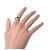 Autre Marque Pt900 Platinum Sapphire Diamond Ring Silvery - view 2