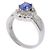 Autre Marque Pt900 Platinum Sapphire Diamond Ring Silvery - view 3