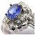 Autre Marque Pt900 Platinum Sapphire Diamond Ring Silvery - view 4