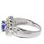 Autre Marque Pt900 Platinum Sapphire Diamond Ring Silvery - view 5