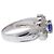 Autre Marque Pt900 Platinum Sapphire Diamond Ring Silvery - view 6