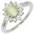 Autre Marque Pt900 Platin-Diamant Katzenauge-Ring Silber