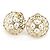Orecchini in Perla e Diamante Mikimoto Au750 D'oro