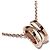 Bulgari Collana Pendente Bvlgari B.zero1 in Oro Rosa Au750 e Ceramica Bianca Bianco D'oro
