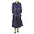 Autre Marque Blau gestreiftes Midikleid mit Gürtel - Größe UK 12