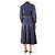 Autre Marque Blau gestreiftes Midikleid mit Gürtel - Größe UK 12 - Ansicht 2