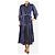 Autre Marque Blau gestreiftes Midikleid mit Gürtel - Größe UK 12 - Ansicht 3