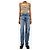Autre Marque Blaue High-Rise Barrel-Leg Jeans - Größe XS - Ansicht 2