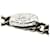 Collar Chanel Coco Mark Plata Blanco roto  - vista 2