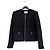 Claudie Pierlot Giacca cropped in tweed blu navy Blu scuro