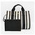 Hermès Cannes PM Canvas Tote Bag Schwarz Aus weiß - Ansicht 2