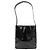 Borsa a spalla in pelle smaltata nera Prada Nero