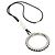 Collana Pendente Intrecciato Grand Kyoto Loop di Hermès Nero Bianco - vista 3