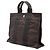 Hermès Tasche Herline PM aus grauem Canvas Braun Anthrazitgrau - Ansicht 2