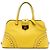 Borsa Promenade in pelle Saffiano gialla con borchie di Prada Giallo