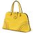 Borsa Promenade in pelle Saffiano gialla con borchie di Prada Giallo - vista 2
