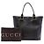 Gucci Braune Genarbte Kalbsleder Bamboo Shopper Tote - Ansicht 8