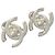 Orecchini placcati con motivo Turnlock di Chanel Coco Mark Argento