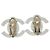 Orecchini placcati con motivo Turnlock di Chanel Coco Mark Argento - vista 6