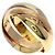 Anello Trinity Cartier in oro giallo 18K D'oro