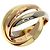 Anello Trinity Cartier in oro giallo e rosa 18K - vista 2
