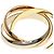 Anello Trinity Cartier in oro giallo e rosa 18K - vista 6