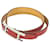 Pulseira de couro Behapi Double Tour da Hermès Laranja Mostarda  - vista 1
