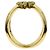 Anello Gucci GG Running in oro giallo 18K con diamanti - vista 3