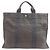 Borsa Hermès Herline MM in tela grigia Marrone
