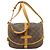 Borsa a Spalla Saumur MM M40710 di Louis Vuitton Marrone Monogramma - vista 2