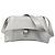 Borsa a spalla Balenciaga Downtown in pelle argento metallizzato