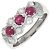 Autre Marque Anillo de Rubí y Diamante Pt900 Roja