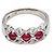 Autre Marque Anillo de Rubí y Diamante Pt900 Roja - vista 3
